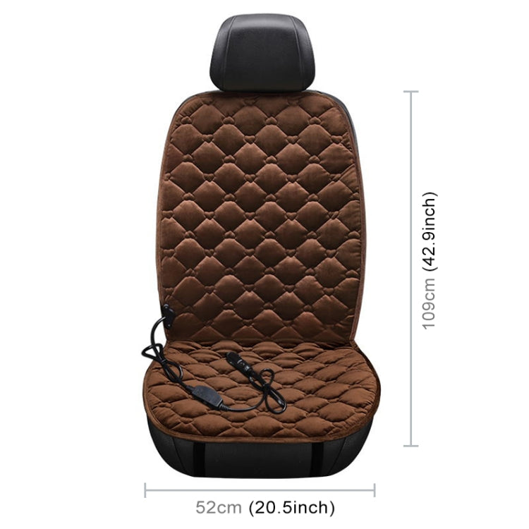 Car 12V Front Seat Heater Cushion Warmer Cover Winter Heated Warm, Single Seat (Coffee) - Seat Accessories by PMC TechLife | Online Shopping South Africa | PMC TechLife | Buy Now Pay Later Mobicred