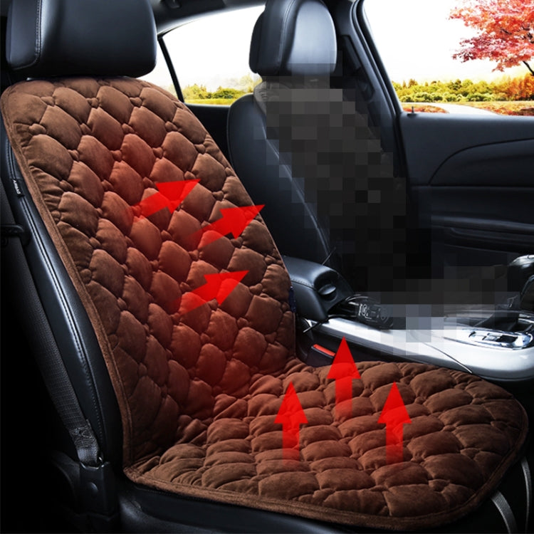 Car 12V Front Seat Heater Cushion Warmer Cover Winter Heated Warm, Single Seat (Coffee) - Seat Accessories by PMC TechLife | Online Shopping South Africa | PMC TechLife | Buy Now Pay Later Mobicred