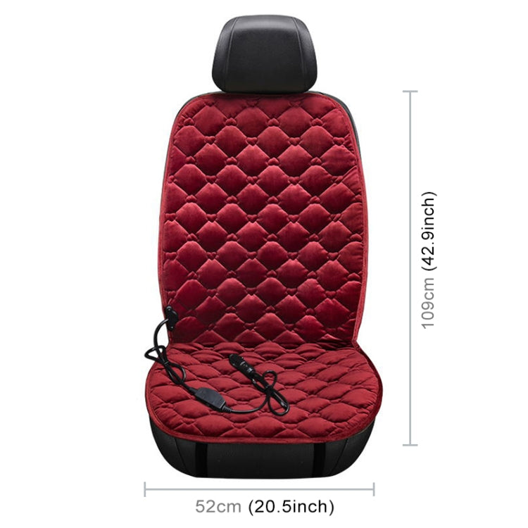 Car 12V Front Seat Heater Cushion Warmer Cover Winter Heated Warm, Single Seat (Red) - free shipping - PMC TechLife - Order now!