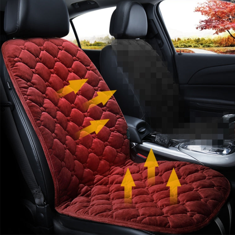 Car 12V Front Seat Heater Cushion Warmer Cover Winter Heated Warm, Single Seat (Red) - free shipping - PMC TechLife - Order now!