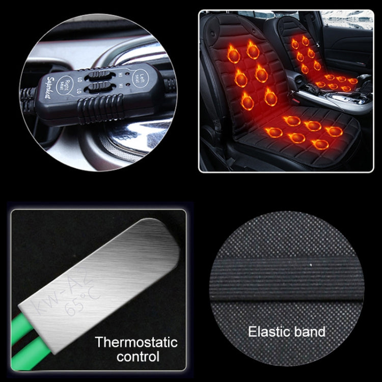 Car 12V Front Seat Heater Cushion Warmer Cover Winter Heated Warm, Double Seat (Beige) - Seat Accessories by PMC TechLife | Online Shopping South Africa | PMC TechLife | Buy Now Pay Later Mobicred