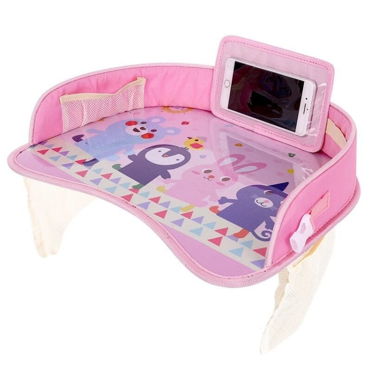 Children Water-resistant Dining Table Toy Organizer Baby Safety Tray Tourist Painting Holder with Touch Screen Transparent Bag (Hand in Hand)
