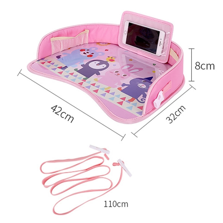 Children Water-resistant Dining Table Toy Organizer Baby Safety Tray Tourist Painting Holder with Touch Screen Transparent Bag (Hand in Hand)