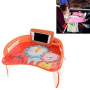 Children Water-resistant Dining Table Toy Organizer Baby Safety Tray Tourist Painting Holder with Touch Screen Transparent Bag (Yellow Lion)