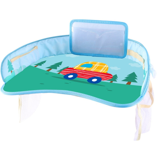 Children Water-resistant Dining Table Toy Organizer Baby Safety Tray Tourist Painting Holder with Touch Screen Transparent Bag (Taix)