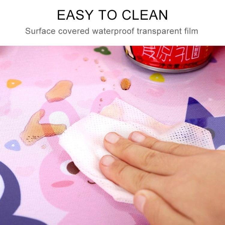 Children Water-resistant Dining Table Toy Organizer Baby Safety Tray Tourist Painting Holder with Touch Screen Transparent Bag (Fire Truck)