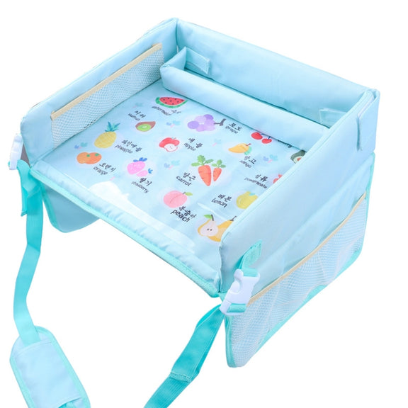 Children Water-resistant Dining Table Toy Organizer Baby Safety Tray Tourist Painting Holder (Funny Fruit)
