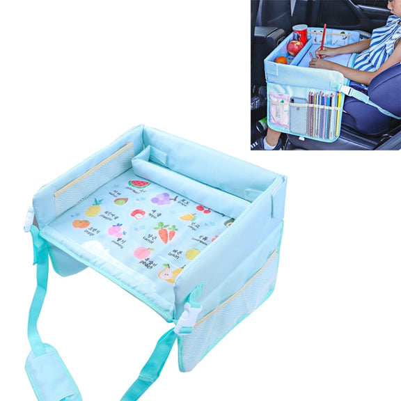 Children Water-resistant Dining Table Toy Organizer Baby Safety Tray Tourist Painting Holder (Funny Fruit)