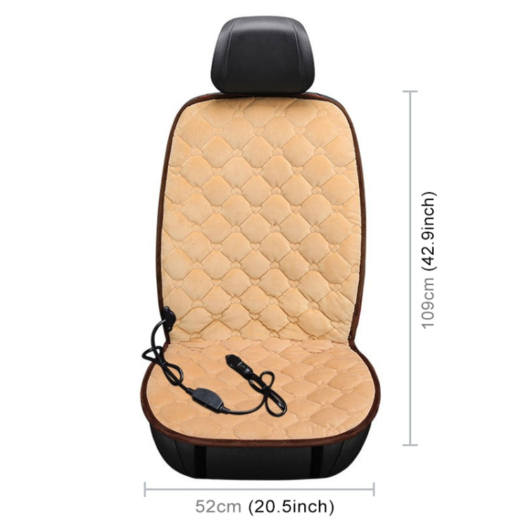Car 24V Front Seat Heater Cushion Warmer Cover Winter Heated Warm, Single Seat (Beige) - Seat Accessories by PMC TechLife | Online Shopping South Africa | PMC TechLife | Buy Now Pay Later Mobicred