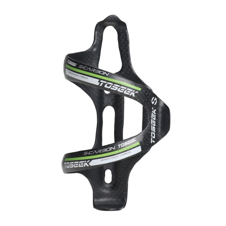 TOSEEK Matte Full Carbon Fiber Road Bicycle Water Bottle Holder (Green)