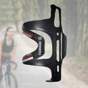 TOSEEK Matte Full Carbon Fiber Road Bicycle Water Bottle Holder (Red)
