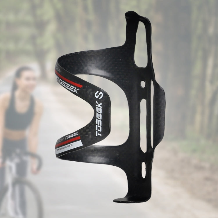 TOSEEK Matte Full Carbon Fiber Road Bicycle Water Bottle Holder (Yellow)