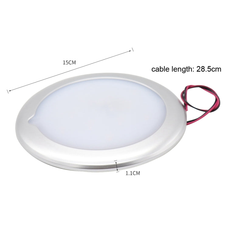 DC 9-30V 4.5W 3000-3300K IP67 Marine RV Dimmable 150mm LED Dome Light Ceiling Lamp, with Touch Control (White Light) - Marine Accessories & Parts by PMC TechLife | Online Shopping South Africa | PMC TechLife | Buy Now Pay Later Mobicred