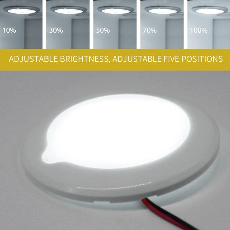 DC 9-30V 4.5W 3000-3300K IP67 Marine RV Dimmable 150mm LED Dome Light Ceiling Lamp, with Touch Control (White Light) - Marine Accessories & Parts by PMC TechLife | Online Shopping South Africa | PMC TechLife | Buy Now Pay Later Mobicred