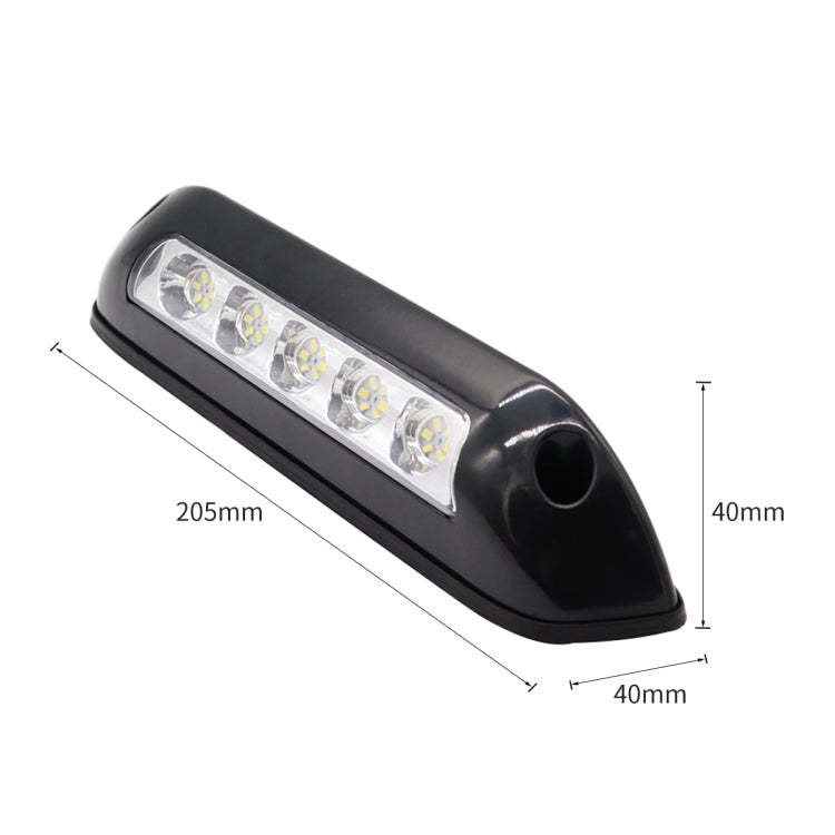 DC 12V 2.6W 6000K IP67 Marine RV Waterproof LED Stair Deck Dome Light Ceiling  Lamp, Black Shell and Rubber Base - Marine Accessories & Parts by PMC TechLife | Online Shopping South Africa | PMC TechLife | Buy Now Pay Later Mobicred