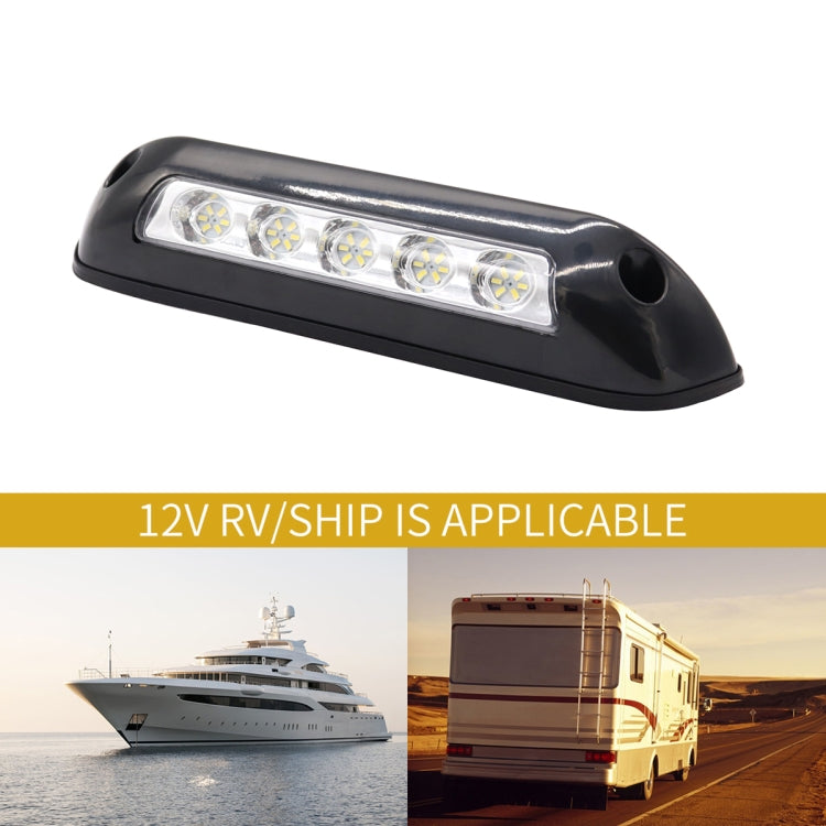 DC 12V 2.6W 6000K IP67 Marine RV Waterproof LED Stair Deck Dome Light Ceiling  Lamp, Black Shell and Rubber Base - Marine Accessories & Parts by PMC TechLife | Online Shopping South Africa | PMC TechLife | Buy Now Pay Later Mobicred