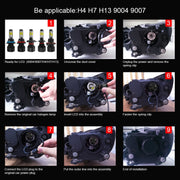 2 PCS S2 H4 / HB2 / 9003 DC9-36V / 25W / 6000K / 2500LM IP68 Car LED Headlight Lamps (Cool White)