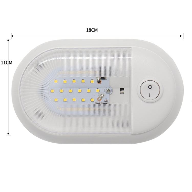 D4348 10-24V 3-3.5W 4000-4500K 280LM RV Yacht 24 PCS LED Lamps Dome Light Ceiling Lamp, with Independent Switch Control - free shipping - PMC TechLife - Order now!