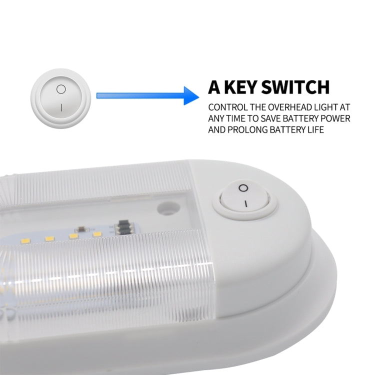 D4348 10-24V 3-3.5W 4000-4500K 280LM RV Yacht 24 PCS LED Lamps Dome Light Ceiling Lamp, with Independent Switch Control - free shipping - PMC TechLife - Order now!
