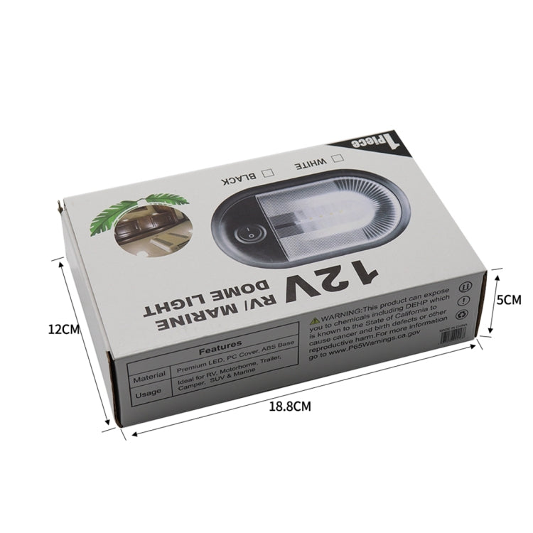 D4348 10-24V 3-3.5W 4000-4500K 280LM RV Yacht 24 PCS LED Lamps Dome Light Ceiling Lamp, with Independent Switch Control - free shipping - PMC TechLife - Order now!