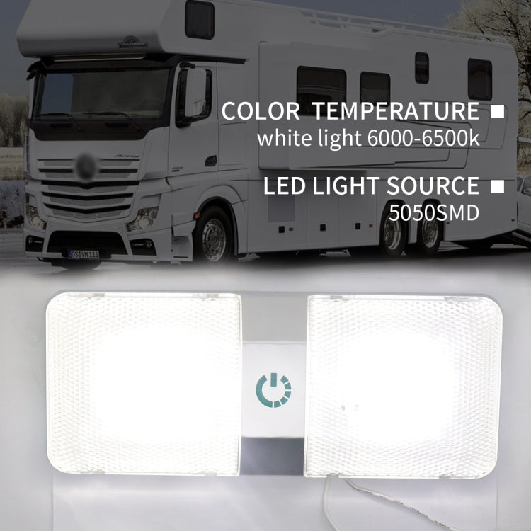 D4376D DC11-18V 6W 6000-6500K IP50 48LEDs SMD-5050 Marine RV Dimmable LED Dome Light Ceiling Lamp, with Touch Control - free shipping - PMC TechLife - Order now!