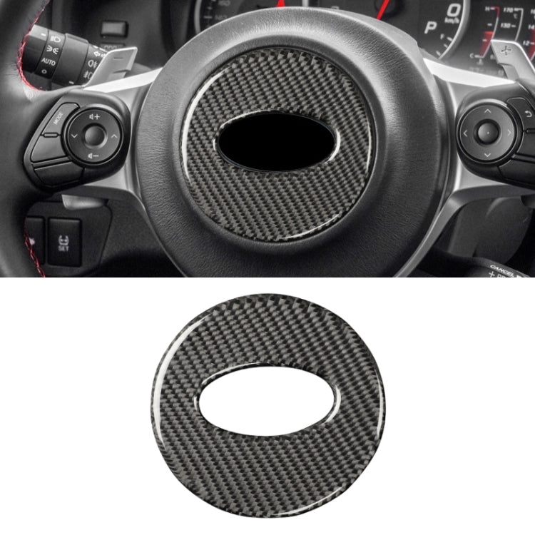 Car Carbon Fiber Steering Wheel Decorative Sticker for Subaru Forester 2016-2018, Left and Right Drive Universal (Black) - Car Interior Mouldings by PMC Jewellery | Online Shopping South Africa | PMC Jewellery | Buy Now Pay Later Mobicred