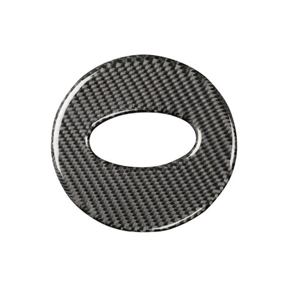 Car Carbon Fiber Steering Wheel Decorative Sticker for Subaru Forester 2016-2018, Left and Right Drive Universal (Black)