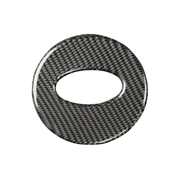 Car Carbon Fiber Steering Wheel Decorative Sticker for Subaru Forester 2016-2018, Left and Right Drive Universal (Black)