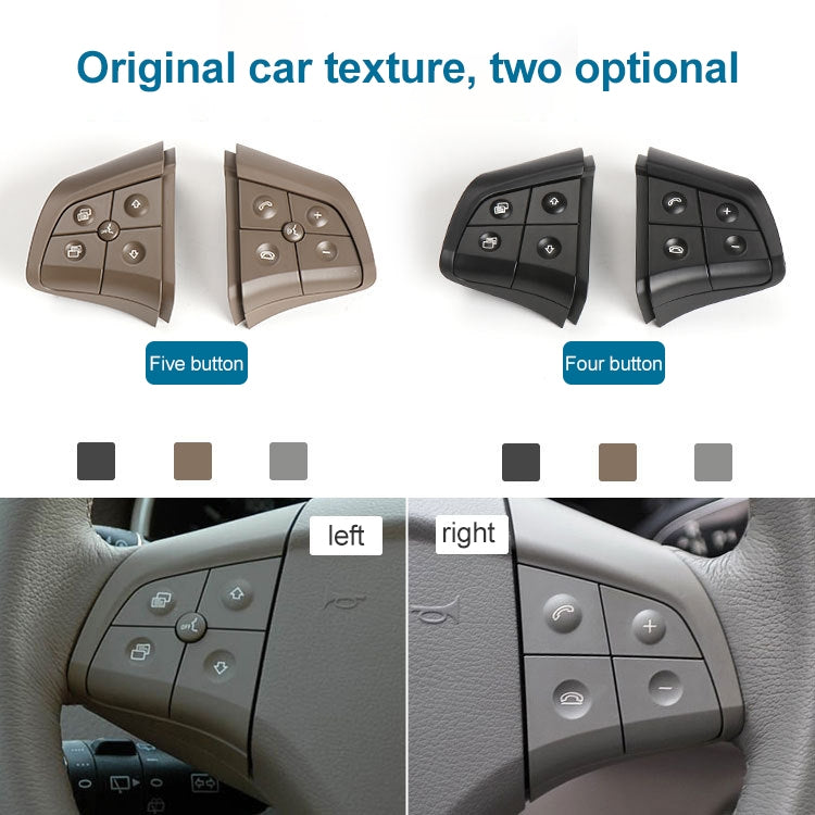 Car Left Side 5-button Steering Wheel Switch Buttons Panel 1648200010 for Mercedes-Benz W164, Left Driving (Coffee) - Car Switches by PMC TechLife | Online Shopping South Africa | PMC TechLife | Buy Now Pay Later Mobicred