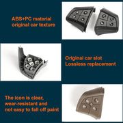 Car Left Side 5-button Steering Wheel Switch Buttons Panel 1648200010 for Mercedes-Benz W164, Left Driving (Grey)