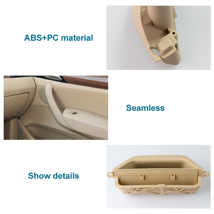Car Rear Right Inside Doors Handle Pull Trim Cover 5141 7394 519-1 for BMW X3 X4, Left Driving (Beige) - Door Handles by PMC TechLife | Online Shopping South Africa | PMC TechLife | Buy Now Pay Later Mobicred