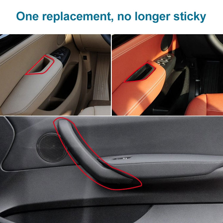 Car Rear Left Inside Doors Handle Pull Trim Cover 5141 7394 519-1 for BMW X3 X4, Left Driving (Beige)