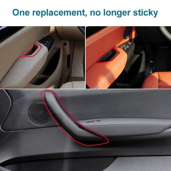 Car Front Left Inside Doors Handle Pull Trim Cover 5141 7394 519-1 for BMW X3 X4, Left Driving (Beige)