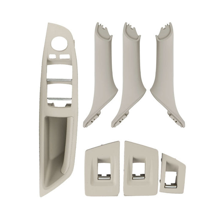 Car Standard Version Inside Doors Handle Pull Trim Cover 5141 7225 873 for BMW F10 F18, Left Driving (Beige White) - Door Handles by PMC TechLife | Online Shopping South Africa | PMC TechLife | Buy Now Pay Later Mobicred
