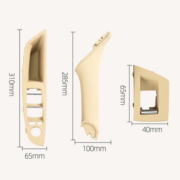 Car Standard Version Inside Doors Handle Pull Trim Cover 5141 7225 873 for BMW F10 F18, Left Driving (Dark Coffee)