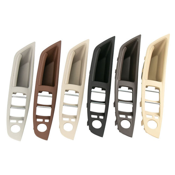 Car Imported Version Inside Doors Handle Pull Trim Cover 5141 7225 873 for BMW F10 F18, Left Driving (Beige White)