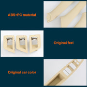 Car Imported Version Inside Doors Handle Pull Trim Cover 5141 7225 873 for BMW F10 F18, Left Driving (Beige White)