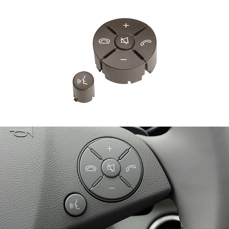 Car Right Side Steering Wheel Switch Buttons Panel for Mercedes-Benz W204 2007-2014, Left Driving(Brown) - Car Switches by PMC TechLife | Online Shopping South Africa | PMC TechLife