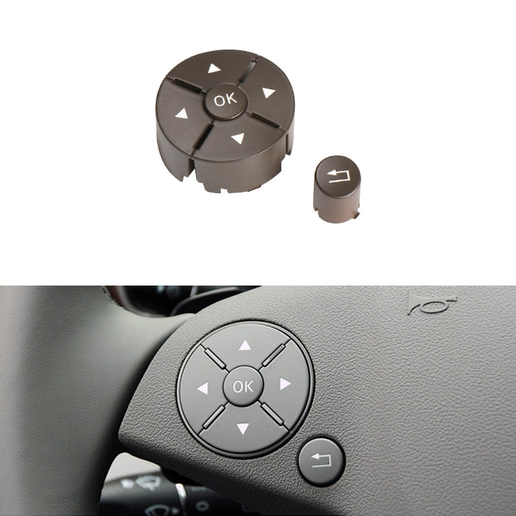 Car Left Side Steering Wheel Switch Buttons Panel for Mercedes-Benz W204 2007-2014, Left Driving(Brown) - Car Switches by PMC TechLife | Online Shopping South Africa | PMC TechLife