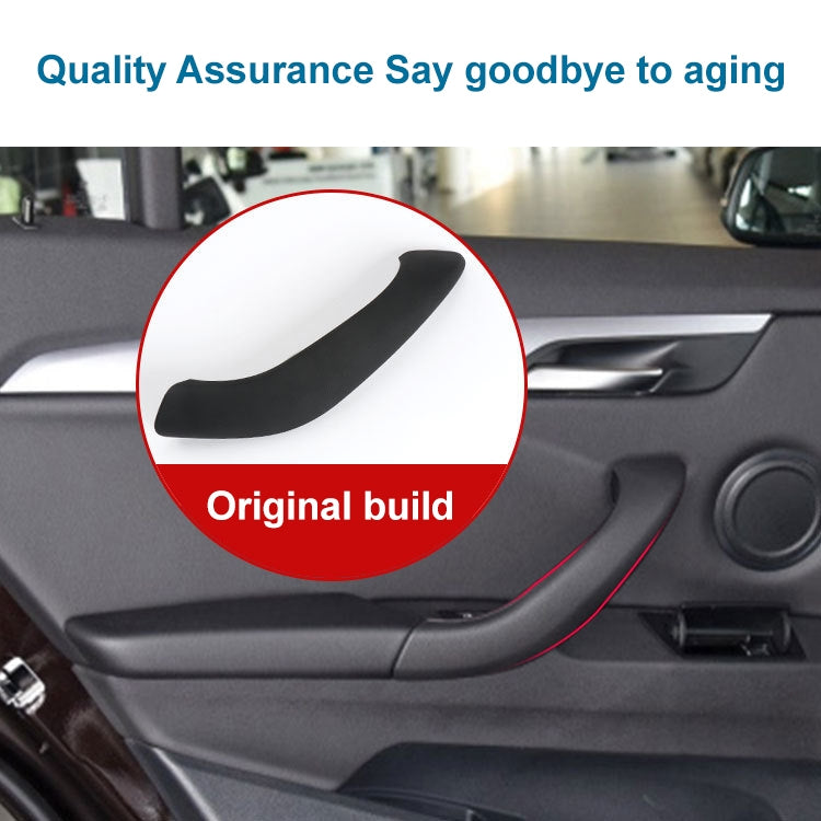 Car Right Side Inside Doors Handle Pull Trim Cover 51417417513 for BMW X1 2016-, Left Driving(Beige)
