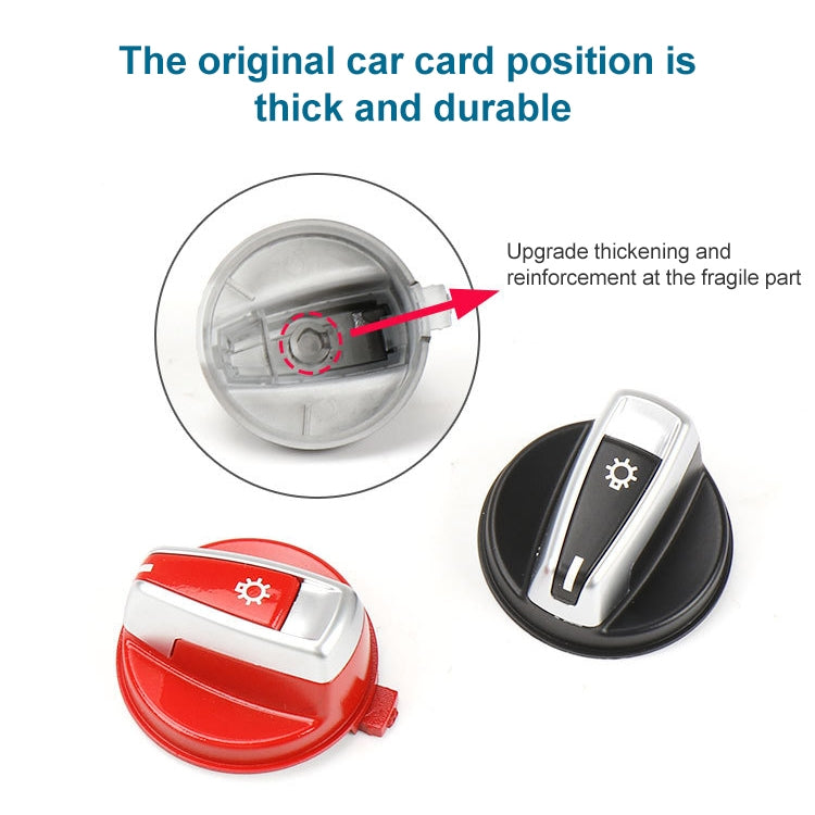 Car Headlight Switch Button Knob Cover Trim 6131 6932 796 for BMW X1 2009-2015, Left Driving(Red) - Car Switches by PMC TechLife | Online Shopping South Africa | PMC TechLife | Buy Now Pay Later Mobicred