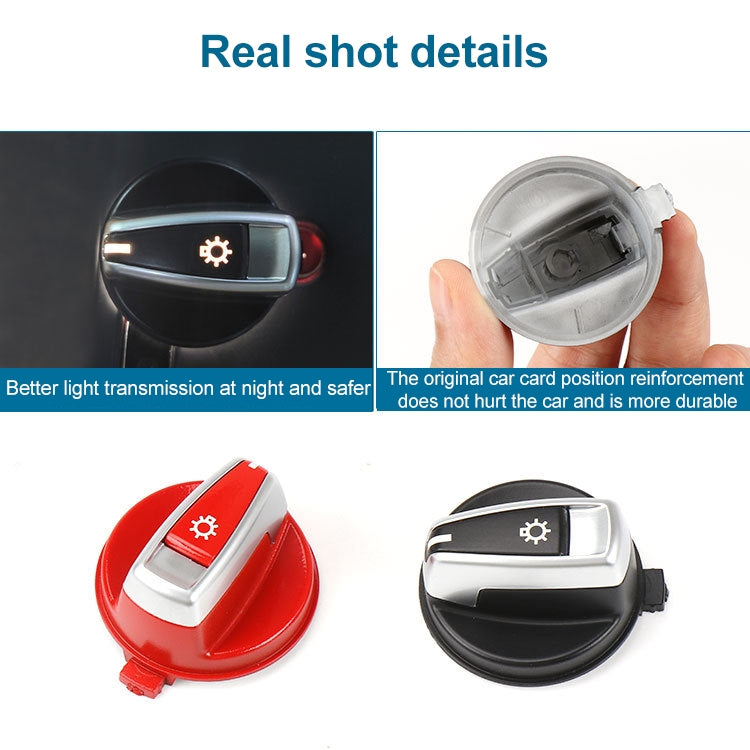 Car Headlight Switch Button Knob Cover Trim 6131 6932 796 for BMW X1 2009-2015, Left Driving(Red) - Car Switches by PMC TechLife | Online Shopping South Africa | PMC TechLife | Buy Now Pay Later Mobicred