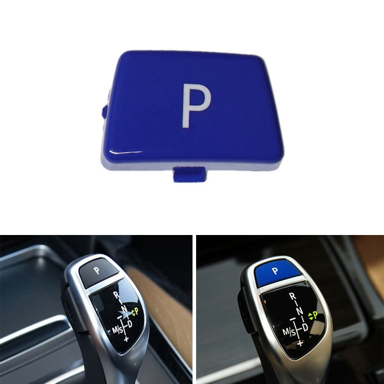 Car Gear Lever Auto Parking Button Letter P Cap for BMW 5 Series 2002-2010, Left Driving(Blue) - Car Switches by PMC TechLife | Online Shopping South Africa | PMC TechLife | Buy Now Pay Later Mobicred