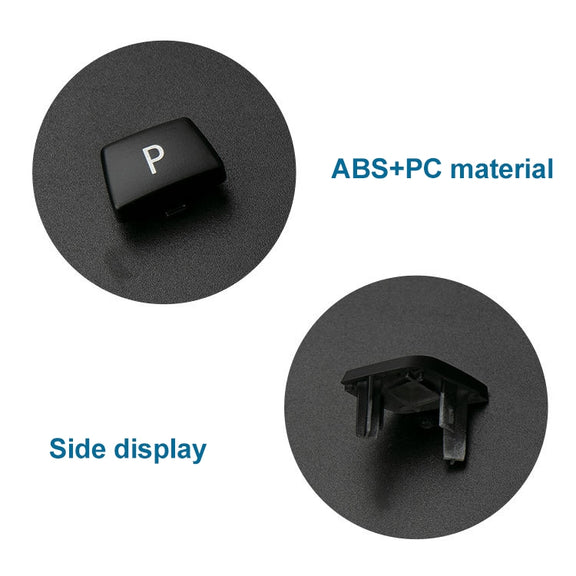 Car Gear Lever Auto Parking Button Letter P Cap for BMW 5 Series 2002-2010, Left Driving(Red)