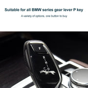 Car Gear Lever Auto Parking Button Letter P Cap for BMW 5 Series 2002-2010, Left Driving(Red)