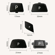 Car Gear Lever Auto Parking Button Letter P Cap for BMW X5 X6 2007-2013, Left Driving (Black)