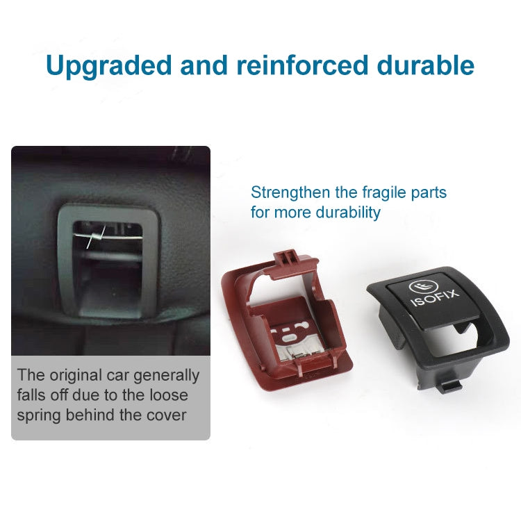 Car Rear Child ISOFIX Switch Seat Safety Cover 2059200513 for Mercedes-Benz W205 2015-2021, Left Driving (Brown) - Seat Belts & Padding by PMC TechLife | Online Shopping South Africa | PMC TechLife | Buy Now Pay Later Mobicred