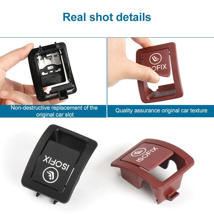 Car Rear Child ISOFIX Switch Seat Safety Cover 2059200513 for Mercedes-Benz W205 2015-2021, Left Driving (Brown) - Seat Belts & Padding by PMC TechLife | Online Shopping South Africa | PMC TechLife | Buy Now Pay Later Mobicred