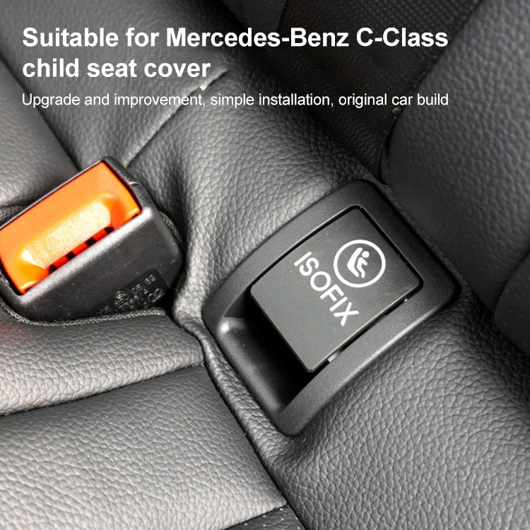 Car Rear Child ISOFIX Switch Seat Safety Cover 2059200513 for Mercedes-Benz W205 2015-2021, Left Driving (Red)