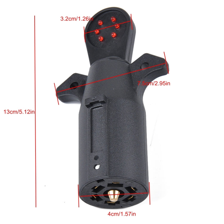 12V 7-Way Blade Trailer Light Wiring Circuit Tester Round Adapter 7 Pin US Plug Signal Tester - Electronic Test by PMC TechLife | Online Shopping South Africa | PMC TechLife | Buy Now Pay Later Mobicred